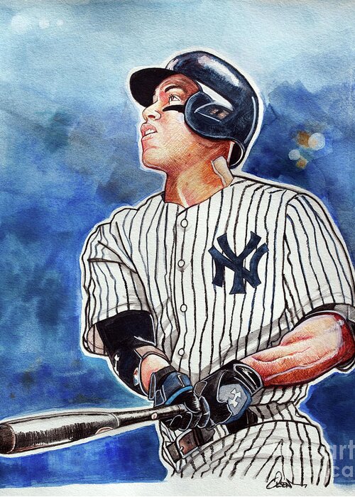 Aaron Judge Greeting Card by Dave Olsen